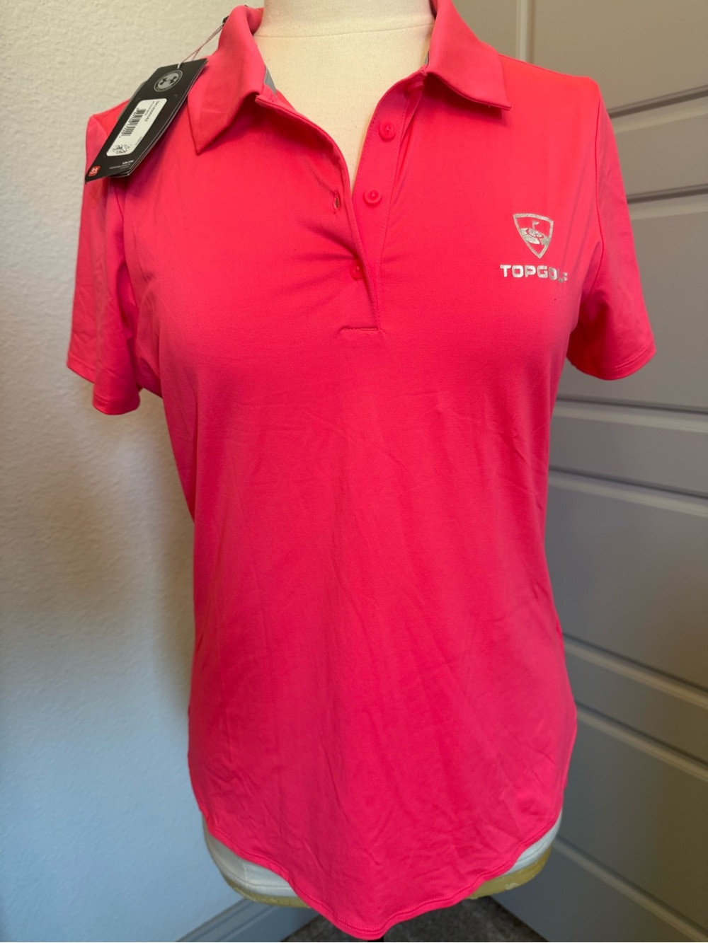 Under Armour Heat gear Bright Coral Pink Short Sleeve Golf Polo